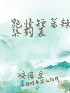 艳情短篇辣文合集列表
