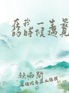 在我一生最猥琐的时候遇见你