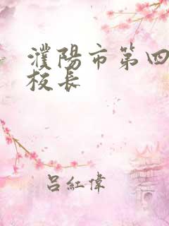 濮阳市第四中学校长