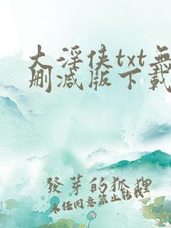 大淫侠txt无删减版下载