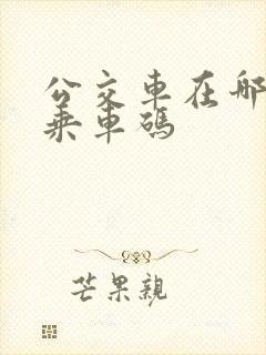 公交车在哪里刷乘车码