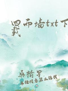 四面墙txt下载