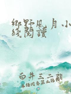 乡野风月小说在线阅读