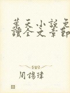 叶天小说免费阅读全文章节