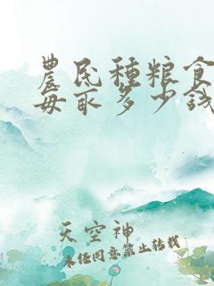 农民种粮食补贴每亩多少钱