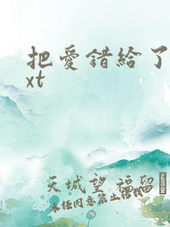 把爱错给了你txt