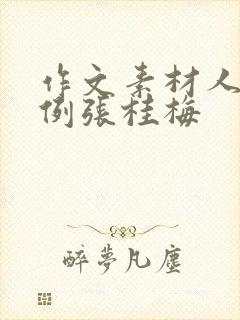 作文素材人物事例张桂梅