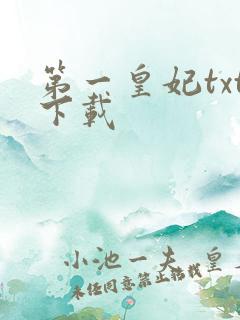 第一皇妃txt下载