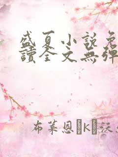 盛夏小说免费阅读全文无弹窗