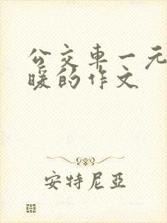 公交车一元钱温暖的作文