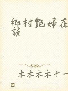 乡村艳妇在线小说