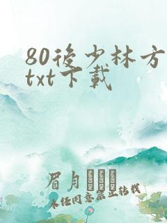 80后少林方丈txt下载
