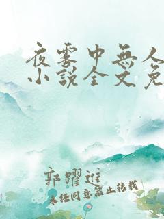 夜雾中无人爱我小说全文免费阅读