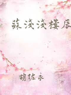 苏浅浅楼辰皓