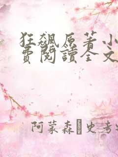 狂飙原著小说免费阅读全文