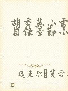 胡秀英小雷全部目录章节小说乡村