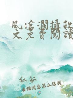风沧澜摄政王全文免费阅读