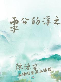 两公的浮之手中字