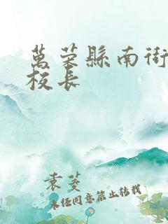 万荣县南街小学校长
