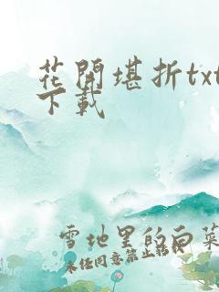 花开堪折txt下载