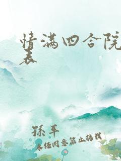情满四合院演员表