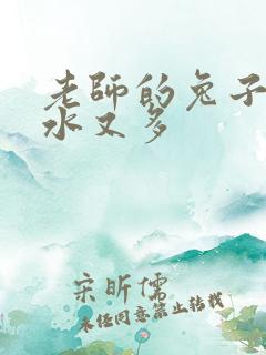 老师的兔子又软水又多