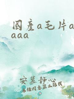 国产a毛片aaaaa