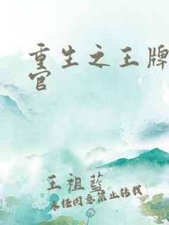 重生之王牌检察官