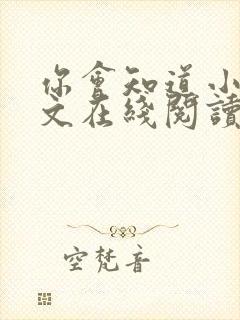 你会知道小说全文在线阅读免费