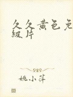 久久黄色免费一级片
