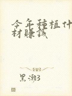 今年种植什么药材赚钱
