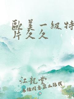欧美一级特黄大片久久