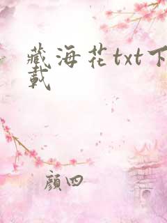 藏海花txt下载