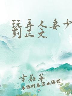 玩弄人妻少妇系列正文