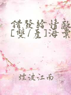 错发给情敌之后[双/产]海棠