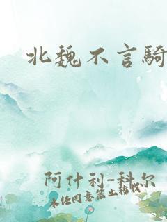 北魏不言骑