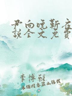 尹向晚靳夜擎小说全文免费阅读无弹窗