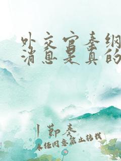 外交官秦纲最新消息是真的吗还是假的