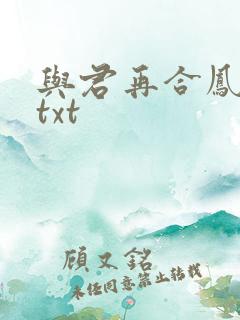 与君再合凤求凰txt