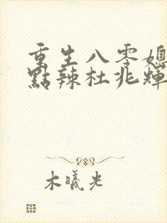 重生八零媳妇有点辣杜兆辉