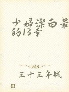 少妇洁白最刺激的13章