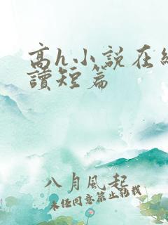 高h小说在线阅读短篇