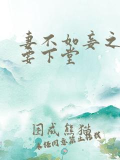 妻不如妾之夫人要下堂