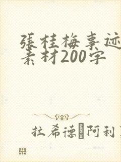 张桂梅事迹作文素材200字