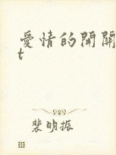 爱情的开关txt