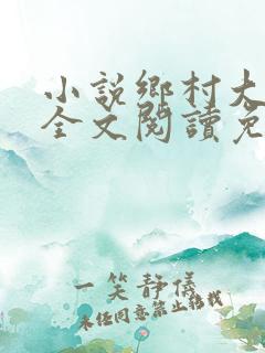 小说乡村大凶器全文阅读免费