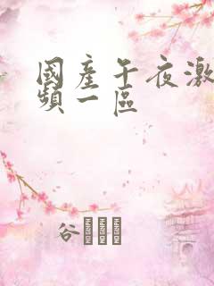 国产午夜激情视频一区