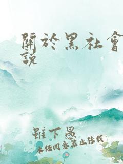 关于黑社会的小说
