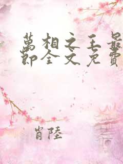 万相之王最新章节全文免费阅读小说