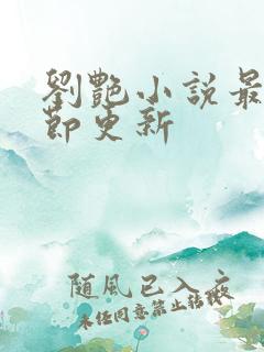 刘艳小说最新章节更新